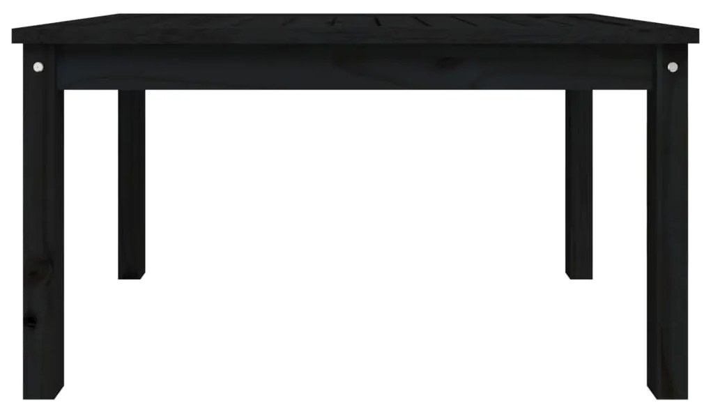 vidaXL Τραπέζι Κήπου Μαύρο 82,5x50,5x45 εκ. από Μασίφ Ξύλο Πεύκου