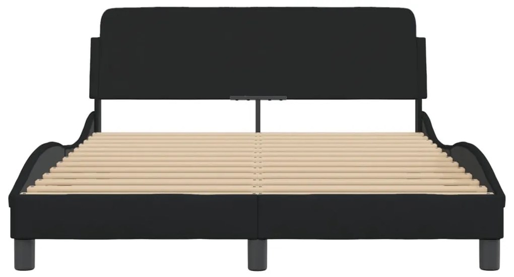 vidaXL Σκελετός Κρεβατιού Χωρίς Στρώμα Μαύρο 120x200 εκ. Υφασμάτινο