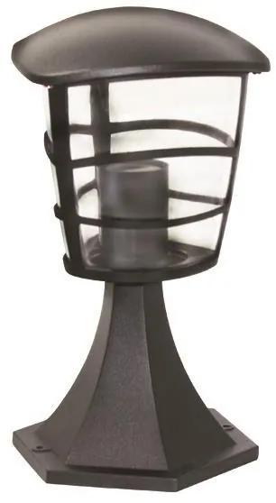 Κολωνάκι Δαπέδου Τριγωνικό IP44 L17xH30cm 1xE27 Μέταλλο Μαύρο Eurolamp 145-20619