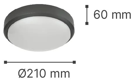 Πλαφονιέρα Echo LED 15W 3CCT Outdoor Ceiling Light Anthracite D:21cmx6cm (80300240) - 80300240 - 80300240