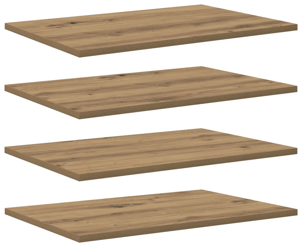 vidaXL Δίσκος Βιβλιοθήκης 4 pcs Καφέ 100 x 40 x 1.5 εκ. Μοριοσανίδα