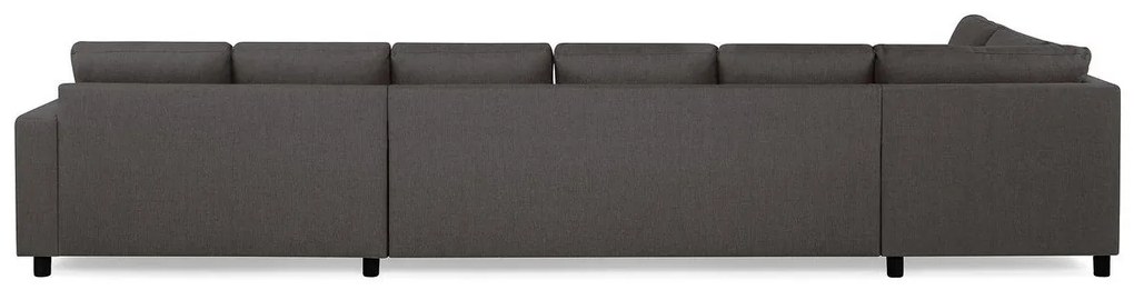 Γωνιακός Καναπές Scandinavian Choice C163, Γκρι, Μαύρο, 407x199x80cm, Πόδια: Πλαστική ύλη | Epipla1.gr