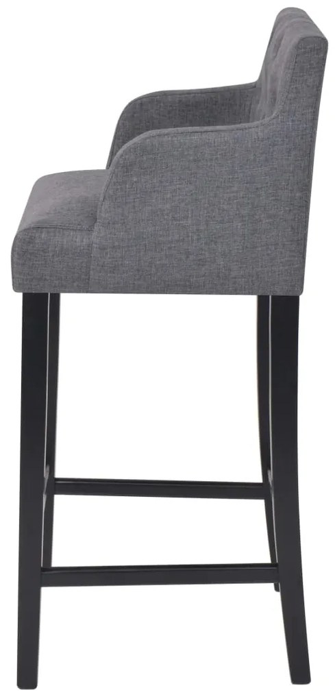 vidaXL Καρέκλες Μπαρ 2 τεμ. Σκούρο Γκρι Υφασμάτινες