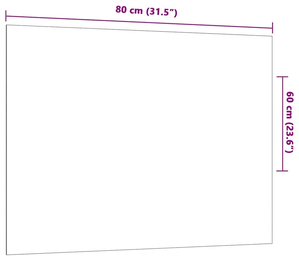 vidaXL Πίνακας Επιτοίχιος Μαγνητικός Μαύρος 80x60 εκ. από Ψημένο Γυαλί