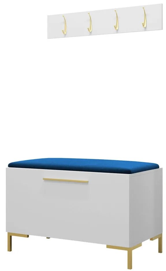 Σετ διαδρόμου Hartford F108, 84x44cm, 32 kg, Άσπρο, Πλαστικοποιημένη μοριοσανίδα, Ταπισερί, Τοίχου, Εντοιχισμένη | Epipla1.gr