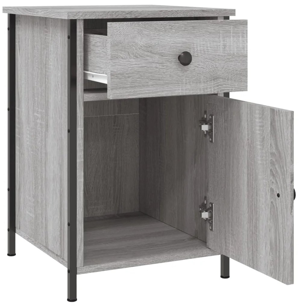 vidaXL Κομοδίνο Γκρι Sonoma 40 x 42 x 60 εκ. από Επεξεργασμένο Ξύλο
