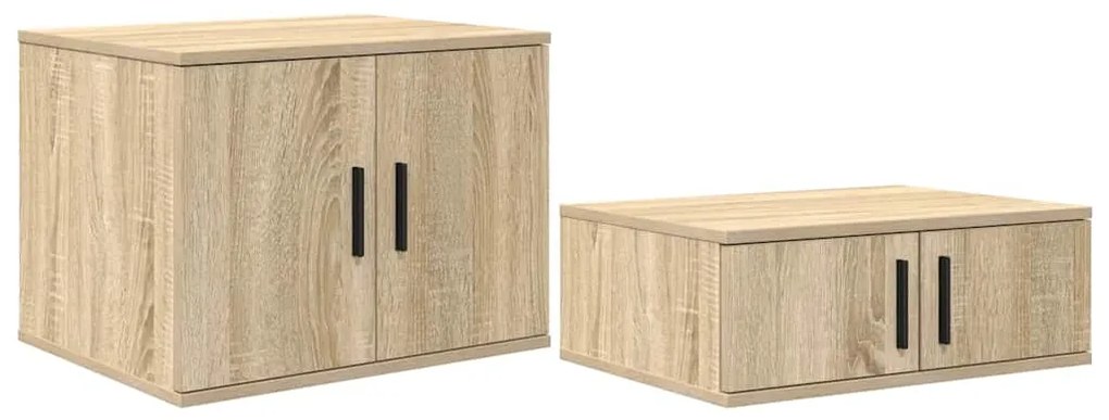 vidaXL Ντουλάπι αποθήκευσης 2 pcs Δρύς Sonoma 108 x 41 x 40 εκ