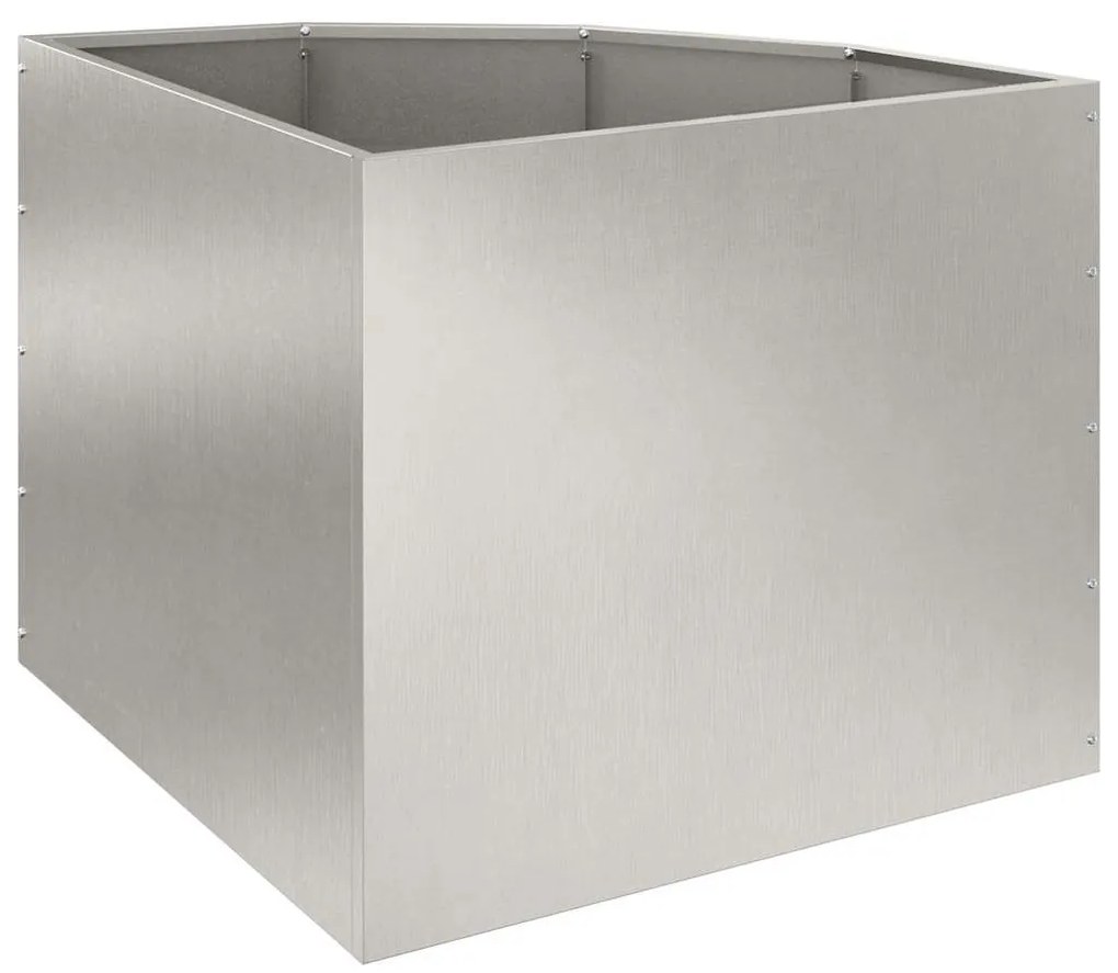 vidaXL Γωνιακό Ροδόδεντρο Ασημί 60 x 60 x 50 εκ Ανοξείδωτο ατσάλι