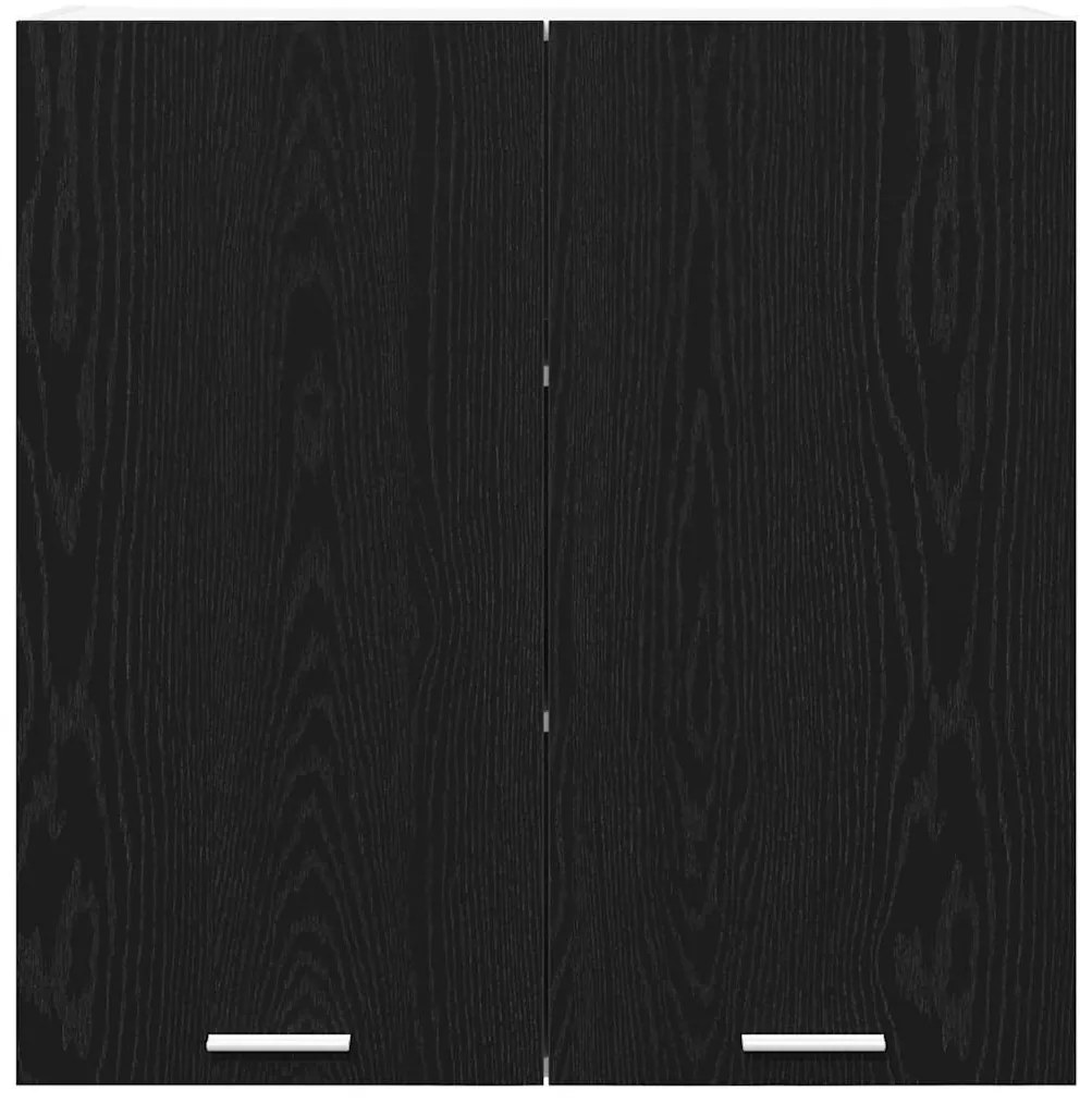 vidaXL Κρεμαστό ντουλάπι με αποθήκευση Μαύρη Οξυά 80 x 31 x 80 εκ.