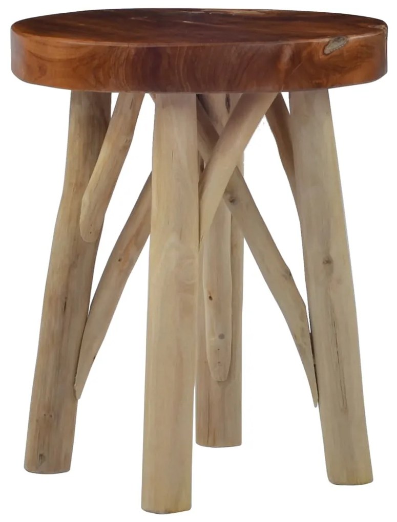 vidaXL Σκαμπό Καφέ από Ξύλο Teak