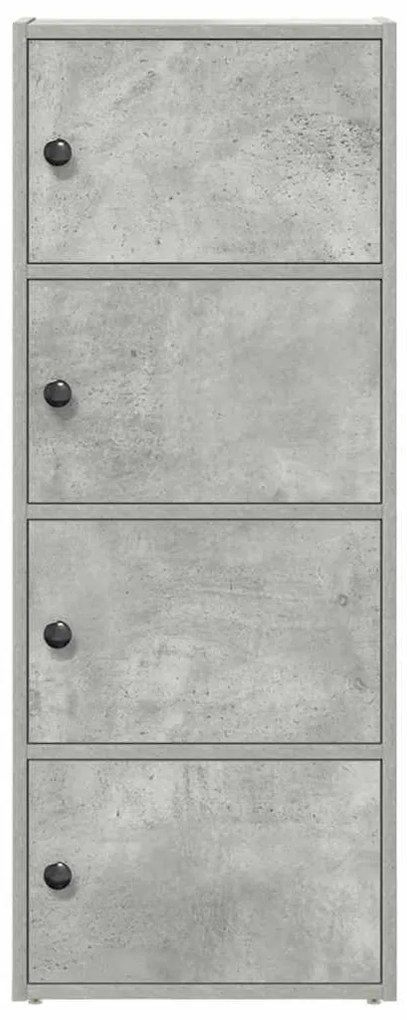 vidaXL Βιβλιοθήκη Γκρι Σκυροδέματος 40x24x102 εκ. Επεξεργ. Ξύλο