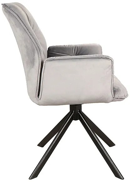 CHAIR BOOGIE II VELVET BLACK FRAME / ΓΚΡΙ ΜΠΛΟΥΒΕΛ 14 DIOMMI BOOGIEIIVCSZ