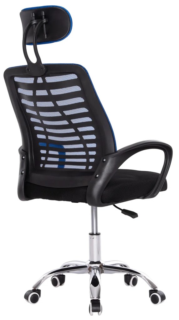 ΚΑΡΕΚΛΑ ΓΡΑΦΕΙΟΥ TRAIL2 HM1193.36 ΜΠΛΕ &amp; ΜΑΥΡΟ MESH-ΠΟΔΙ ΧΡΩΜΙΟΥ 61x61x116Yεκ.