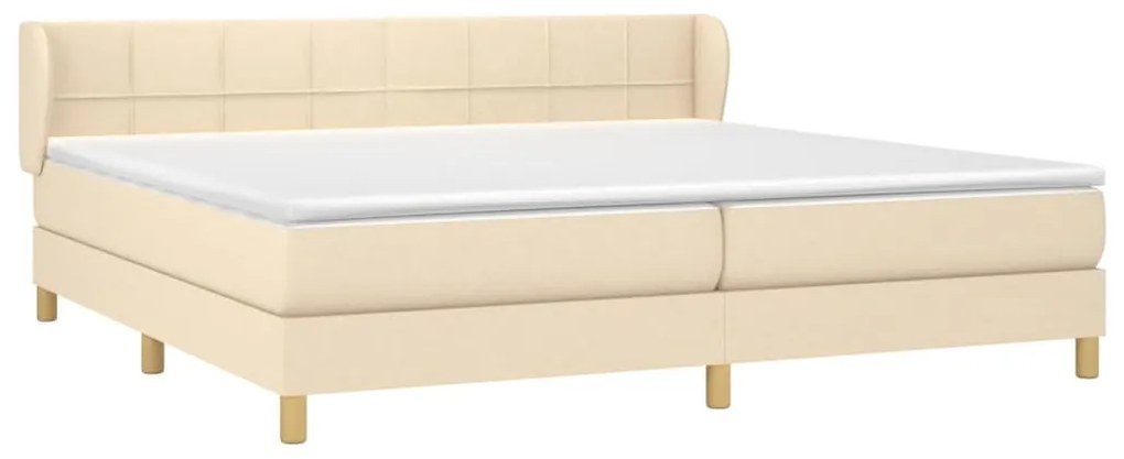 ΚΡΕΒΑΤΙ BOXSPRING ΜΕ ΣΤΡΩΜΑ ΚΡΕΜ 200X200 ΕΚ. ΥΦΑΣΜΑΤΙΝΟ 3126834