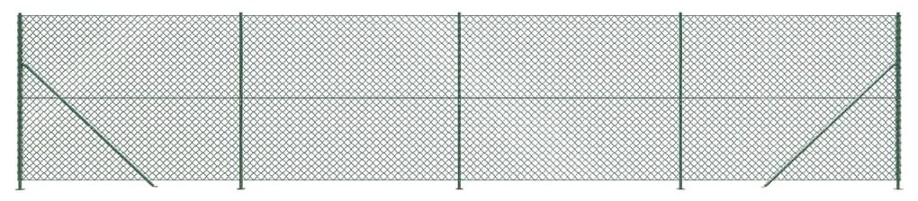 Συρματόπλεγμα Περίφραξης Πράσινο 1,4x10 μ. με Βάσεις Φλάντζα - Πράσινο