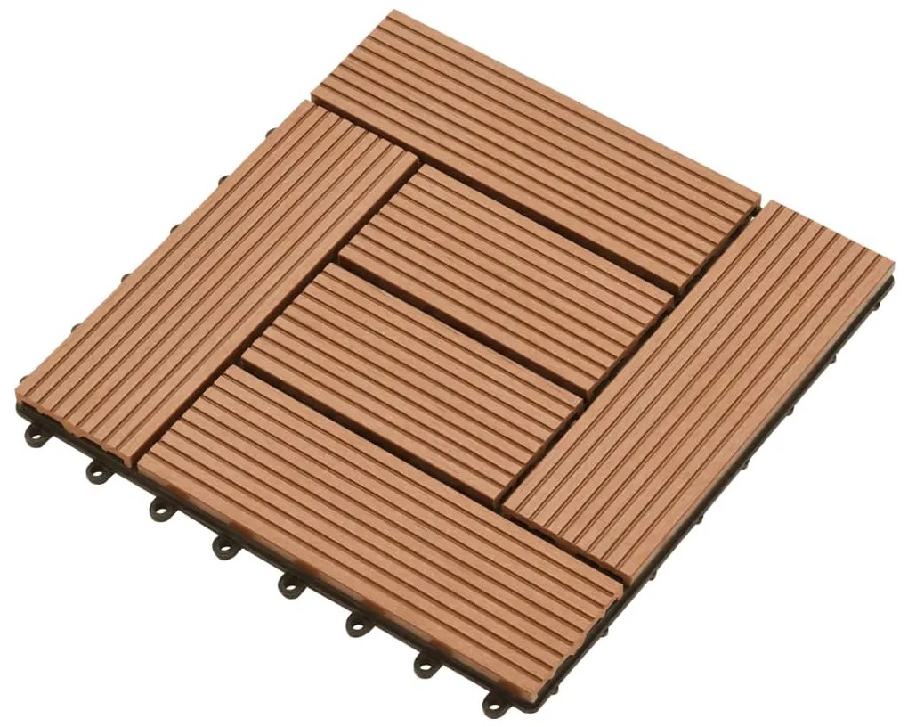 vidaXL Πλακάκια Deck 22 τεμ. Καφέ 30 x 30 εκ. 2 μ² από WPC