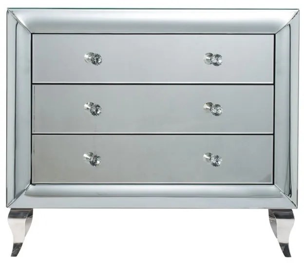 Artekko Oyaem MDF and Mirror Ασημί Συρταριέρα (100x39x86)cm Artekko 44530