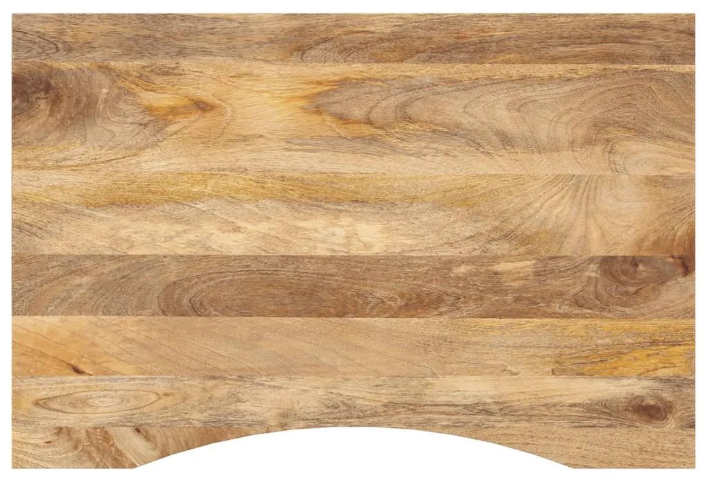 vidaXL Επιφάνεια Γραφείου Καμπύλη 100x60x2,5εκ Μασίφ Ακατ. Μάνγκο