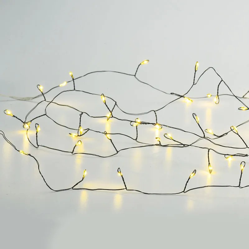 Διακοσμητική Γιρλάντα Μπαταρίας Με 50 LED Φωτάκια Aca Black X01501417