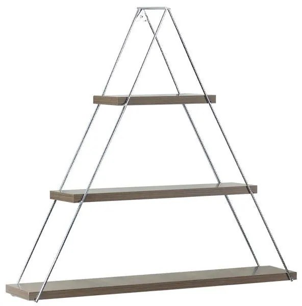 Ράφι τοίχου Elmira Triangle Fylliana Καρυδί 74x13x61 εκ. 74x13x61 εκ.