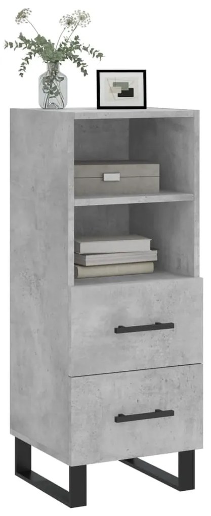 vidaXL Ντουλάπι Γκρι Σκυροδέματος 34,5x34x90 εκ. Επεξεργασμένο Ξύλο