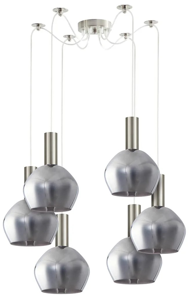 Φωτιστικό Οροφής Πολύφωτο Homelighting 77-8400 Nickel/White