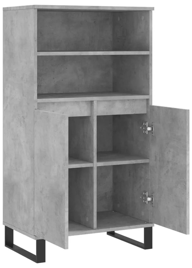 vidaXL Ντουλάπι Γκρι σκυροδέματος 60x36x110 εκ. από Επεξεργασμένο Ξύλο