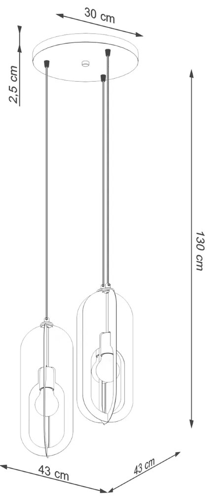 Sollux Κρεμαστό φωτιστικό NICUS 1 λευκό,ατσάλι,Ε27 3xmax 15W LED