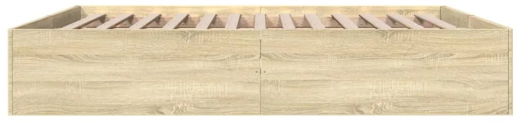 vidaXL Πλαίσιο Κρεβατιού Sonoma Δρυς 200x200 εκ. Επεξεργασμένο Ξύλο
