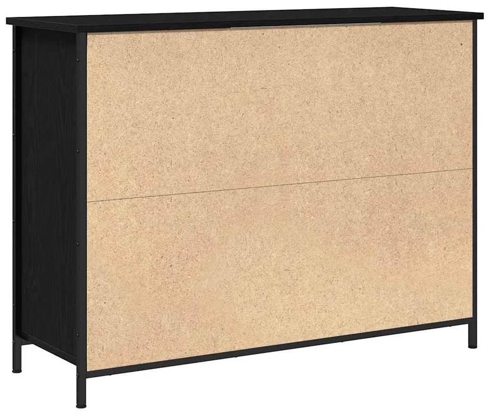vidaXL Πλαϊνό γραφείο Μαύρη δρυς 100 x 35 x 75 εκ. Επεξεργασμένο ξύλο