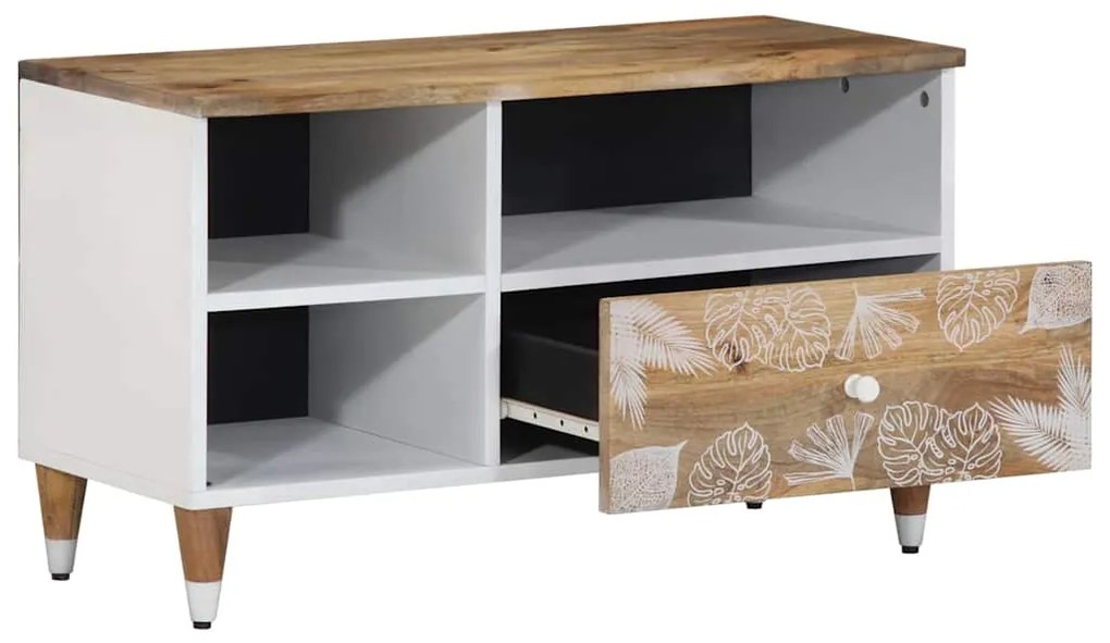 ντουλάπι τηλεόρασης vidaXL 80x33,5x46 cm μασίφ ξύλο Mango