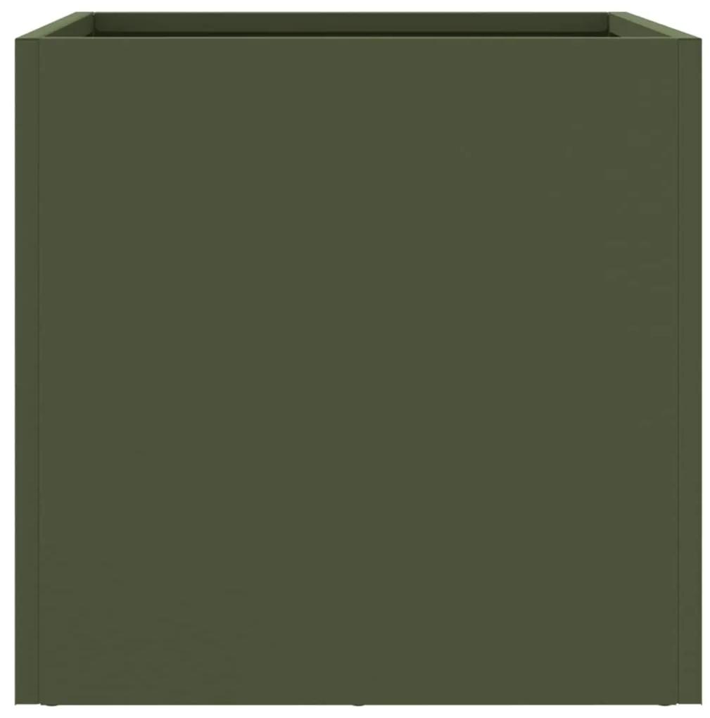 Ζαρντινιέρα Λαδί 32x30x29 εκ. από Χάλυβα Ψυχρής Έλασης - Πράσινο