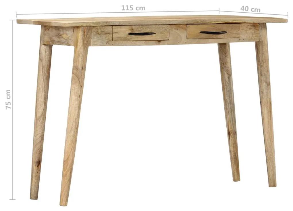 Τραπέζι Κονσόλα 115x40x75 εκ. από Μασίφ Ακατέργαστο Ξύλο Μάνγκο - Καφέ