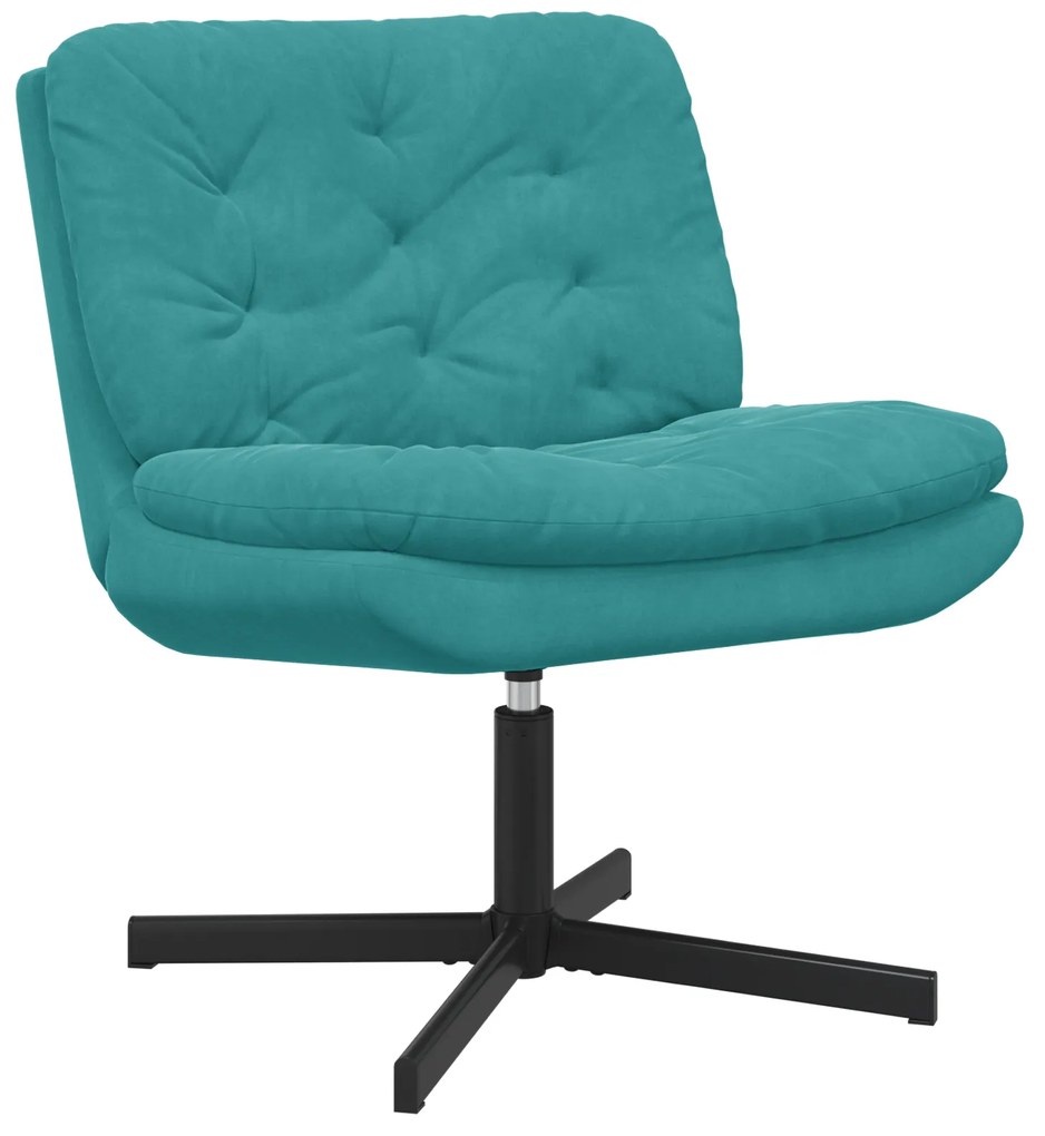 vidaXL Γυριστή Χαλαρωτική Καρέκλα Τιρκουάζ 63 x 75 x 76 εκ Βελούδο
