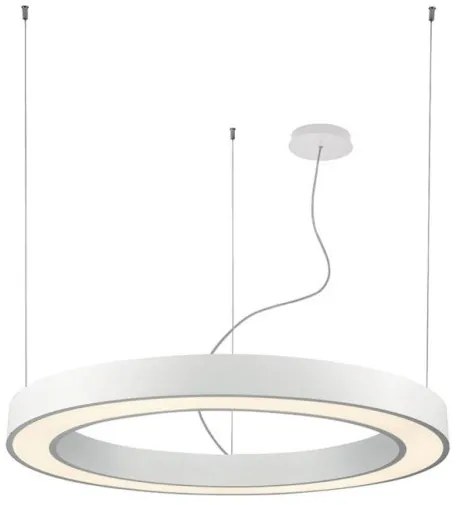 Κρεμαστό Φωτιστικό Οροφής LED 88W 3000Κ Push Dimming Φ120cm Ring Viokef 3915-0012-3-B-D4 Μαύρο