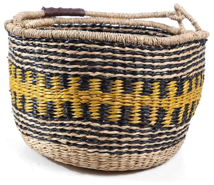 Καλάθι Διακοσμητικό Cocktail XL 0680041 40x40x22cm Multi Soulworks Seagrass