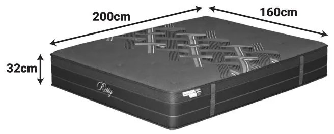 Στρώμα Resty pocket spring μονής όψης με ενσωματωμένο ανώστρωμα 26cm 160x200εκ 160x200x26 εκ.