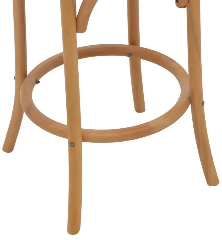 Σκαμπό μπαρ Thonet φυσικό ξύλο οξιάς-έδρα φυσικό rattan 41x50x105εκ 41x50x105 εκ.