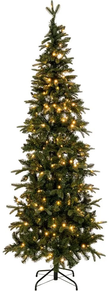 Χριστουγεννιάτικο Δέντρο Slim 240εκ.-1126 Tips Με 400 Led Θερμό Λευκό Φως Pre-Lit Slim Alpine iliadis 90541