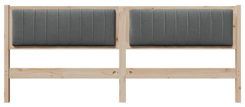 vidaXL Ταπετσαρισμένο κεφαλάρι Καφέ 200 cm Στερεά ξυλεία πεύκου