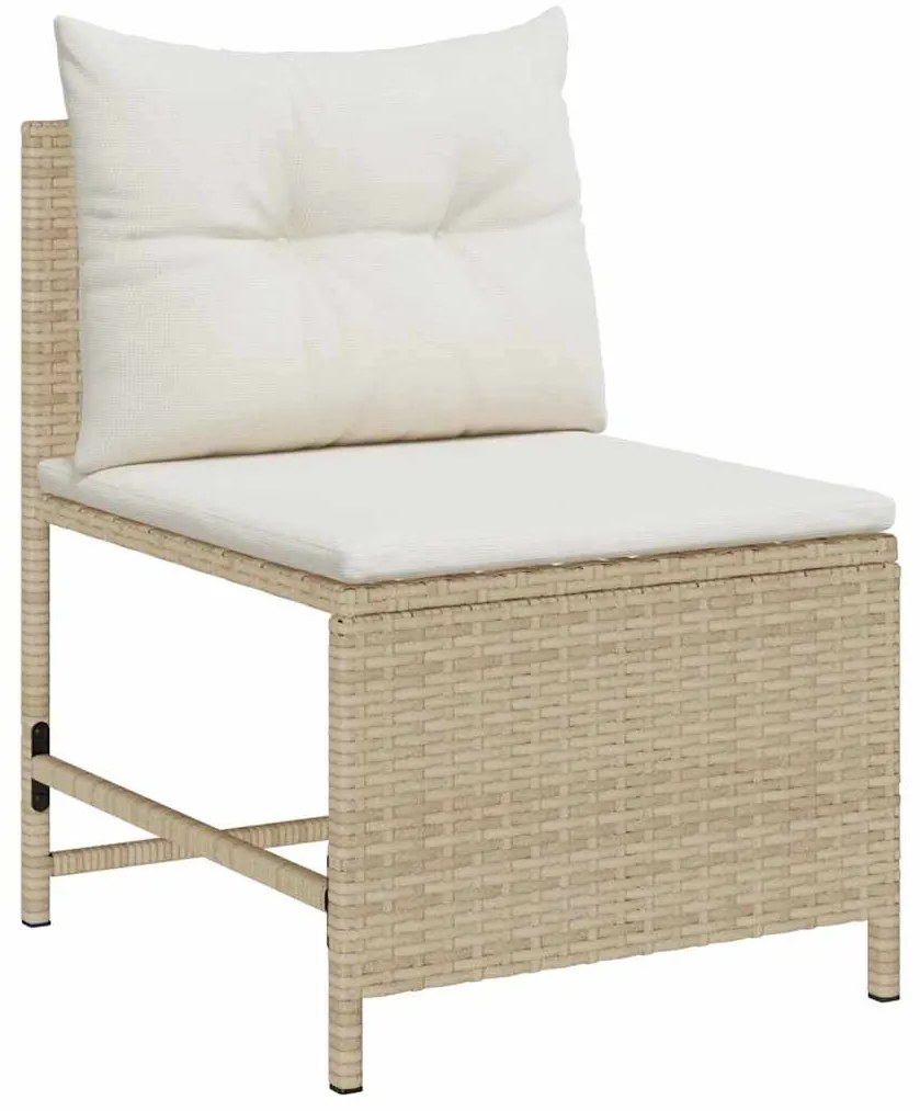 vidaXL Σετ Καναπέ Κήπου 6 pcs μπεζ και κρεμ συνθετικό ρατάν