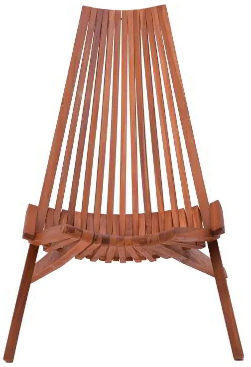 Πολυθρόνα Phoenox pakoworld πτυσσόμενη φυσικό teak ξύλο 101x63x80εκ