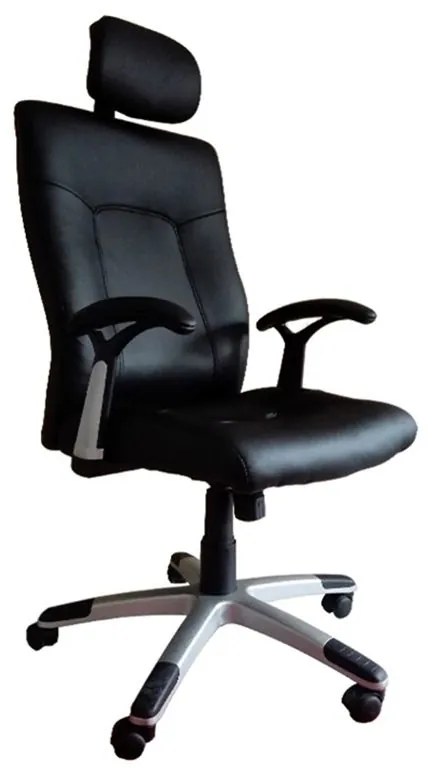 Καρέκλα Γραφείου ΠYPHNH Μαύρο PU 65x66x123-133cm - Τεχνόδερμα - 14240009