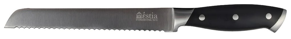 Μαχαίρι Ψωμιού 01-7027 Butcher Ανοξείδωτο Ατσάλι Silver-Black Estia Stainless Steel