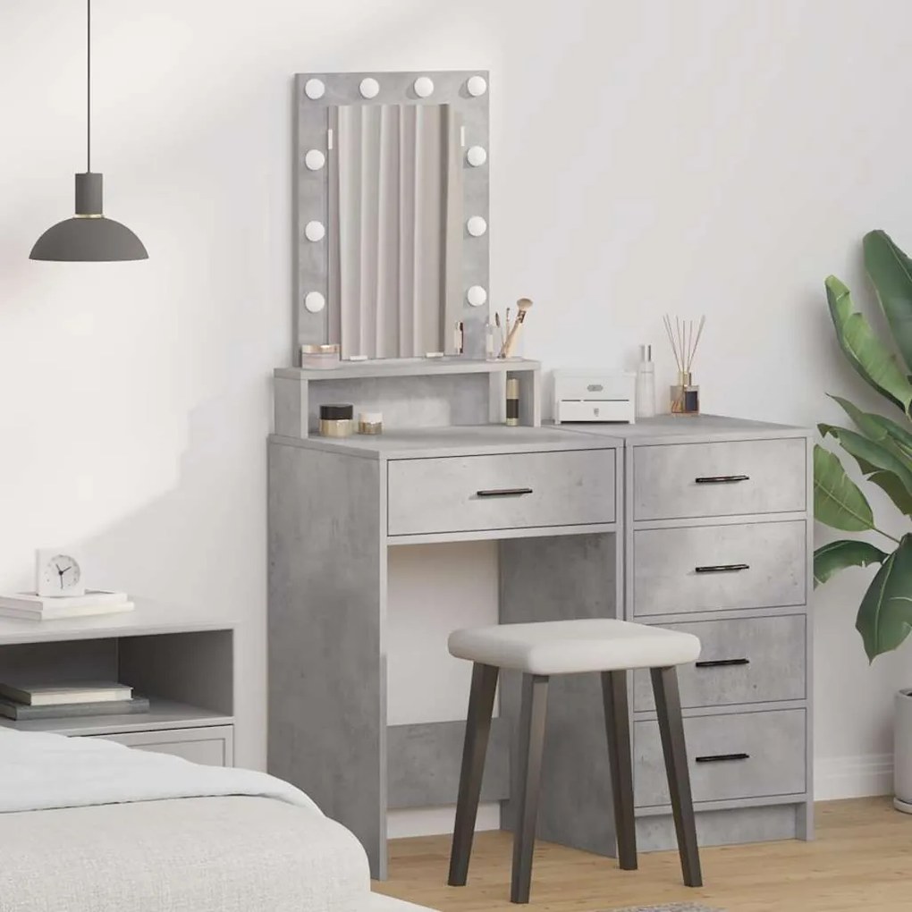 vidaXL Τραπέζι περιποίησης Γκρι 50 x 41 x 140 εκ. Επεξεργασμένο ξύλο