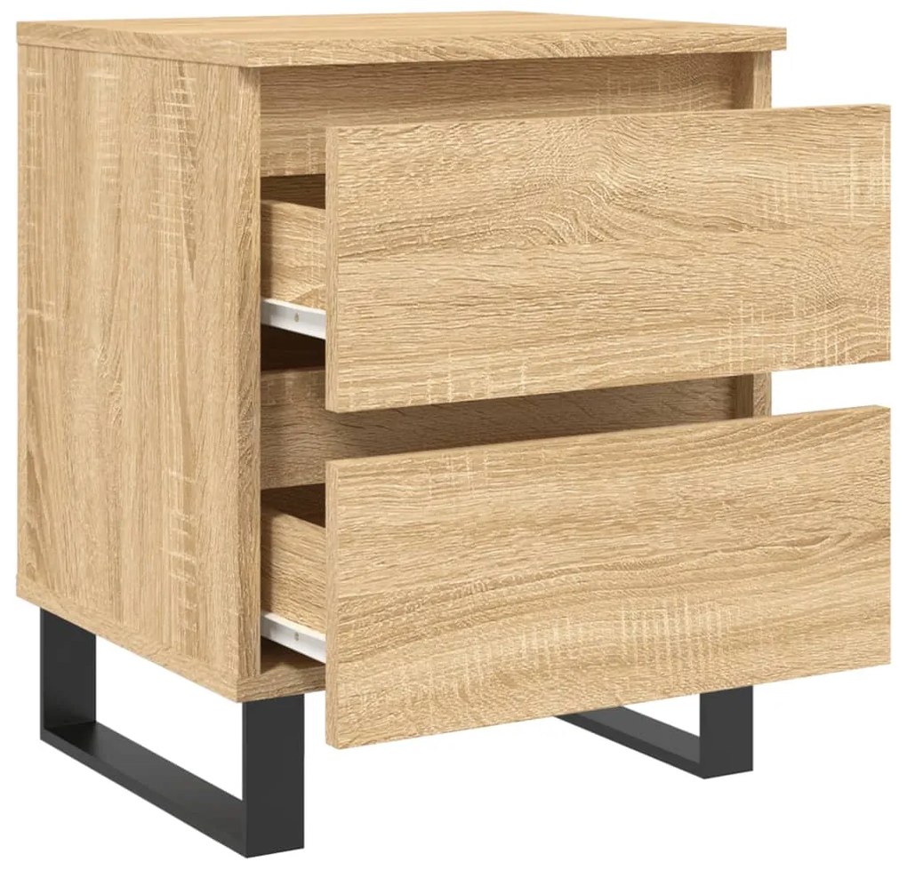vidaXL Κομοδίνο Sonoma Δρυς 40 x 35 x 50 εκ. από Επεξεργ. Ξύλο