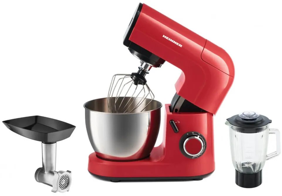 Κουζινομηχανή Heinner ExpressRobot HPM-L1200RD με ισχύ 1200W, 6 ταχύτητες + Pulse και χωρητικότητα 4,5L