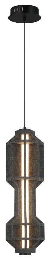 Φωτιστικό Οροφής Κρεμαστό Artisti 4322400 LED 20W 390Lm 17x212cm Anthracite-Black Viokef