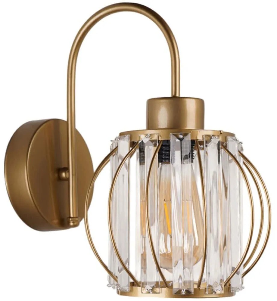 Φωτιστικό Τοίχου - Απλίκα 534LUN6819 20x26x28cm 1xE27 40W Gold Opviq