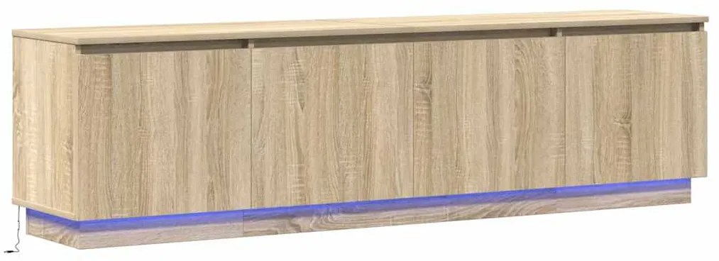 vidaXL Βιτρίνα τηλεόρασης με LED Sonoma Δρυς 180 x 38 x 49 εκ